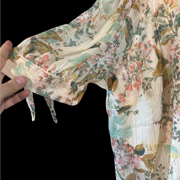 LC Lauren Conrad Floral Button-Down Women's Top - Picture 5 of 7